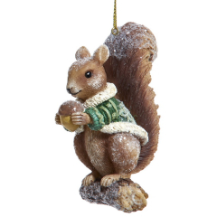 Елочная игрушка "Зимняя белка" 7,5 см