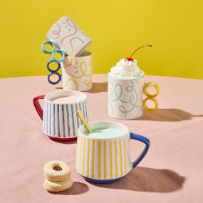 Кружка Holidays 340 мл, цвет ручки желтый