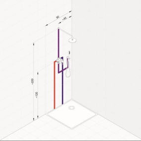 Душевая система Kludi Bozz 7в1, 387363976, черный матовый