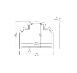 Зеркало Devon & Devon Music 80х100, deep black