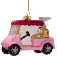 Елочная игрушка "Гольфкар" 9 см