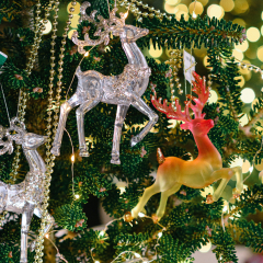 Елочная игрушка "Олень красно-зеленый" 15 см, в ассортименте