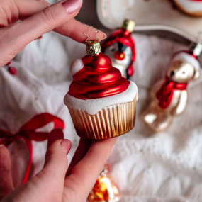 Игрушка на елку "Рождественский кекс" 8 см
