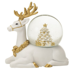 Фигурка музыкальная "Олень и праздничная ель" 18 см