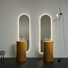 Раковина Antonio Lupi Simplo, 45х45, из Flumood, Liquid Metal