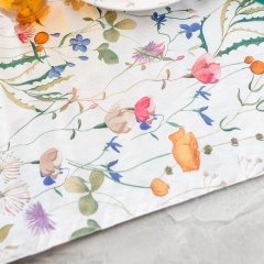 Скатерть круглая Textile Flora 170 см, белая