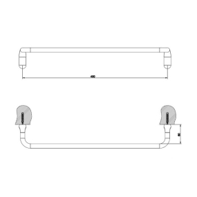 Полотенцедержатель Gessi Goccia 38100.031, 45 см, хром