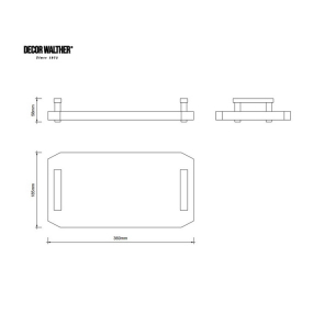 Подставка для аксессуаров Decor Walther Kristall 0942894, антрацит