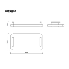 Подставка для аксессуаров Decor Walther Kristall 0942894, антрацит