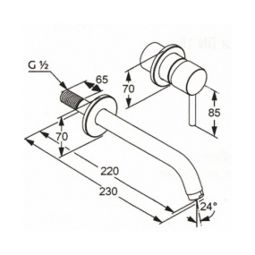 Внешняя часть Kludi Zenta SL 382450575 смесителя для раковины, хром
