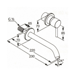 Внешняя часть Kludi Zenta SL 382450575 смесителя для раковины, хром