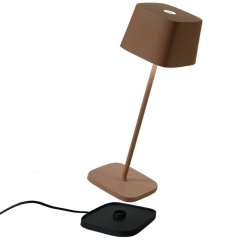 Лампа настольная Zafferano Ofelia Pro 29 см, красно-оранжевая