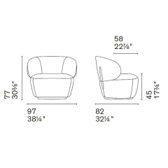 Кресло Calligaris Mara CS3456, Mustard Yellow