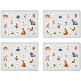Набор подставок под тарелку "Лесные жители" 29,8х40,1 см, 4 шт