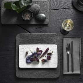 Блюдо прямоугольное Manufacture Rock Blanc 28х17 см