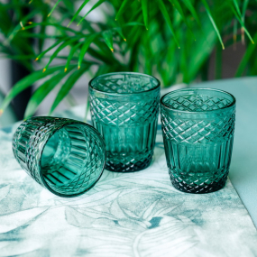 Набор стаканов Glass Claire 300 мл, 3 шт, зеленый