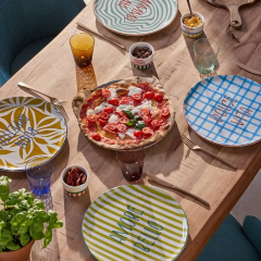 Блюдо для пиццы Amore Bello 33 см, декор полоски