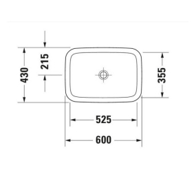 Раковина Duravit DuraStyle 60х43, встраиваемая, белая