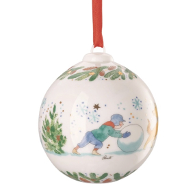 Елочный шар "Лепим снеговика" 6 см