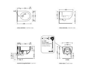Биде подвесное Flaminia App 48х36 AP219FAN, compact