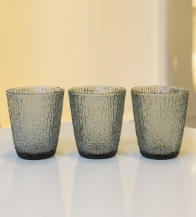 Набор стаканов Glass Davor 280 мл, 3 шт, цвет серый