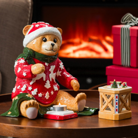 Фигурка Villeroy & Boch Christmas Toy's Memory "Медвежонок с фонарем" 25 см