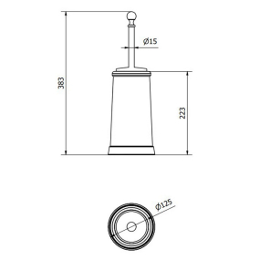 Ершик для туалета iB Rubinetti Hermes HR012CC
