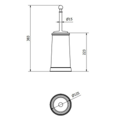Ершик для туалета iB Rubinetti Hermes HR012CC