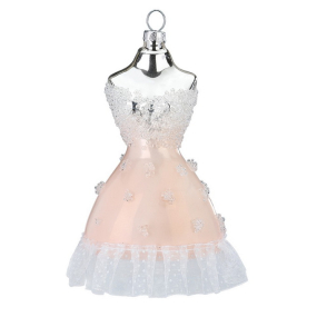 Елочная игрушка "Платье" 12 см