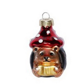 Елочная игрушка "Ежик-мухомор"