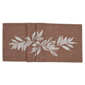 Скатерть-дорожка Big Leaves 50х140 см, цвет кирпич