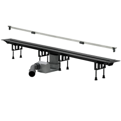 Душевой лоток Viega Advantix Vario, 30-120 см, 704353, с матовой вставкой, сифоном и ножками