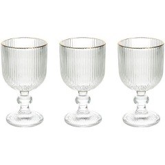 Набор бокалов Glass Trasp.filo Oro 260 мл, 3 шт