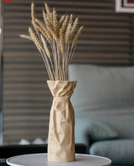 Ваза Papyrus 30 см, бежевая