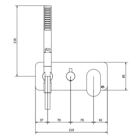 Внешняя часть iB Rubinetti YesPlease EYP313CC_22 смесителя для душа, хром