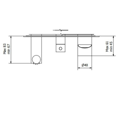 Внешняя часть iB Rubinetti M316 M3313WB смесителя для душа, матовая теплая бронза