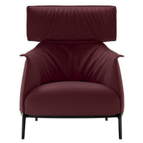 Кресло Poltrona Frau Archibald King, Gunmetal/Carrubo