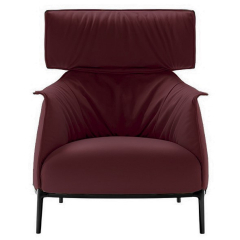 Кресло Poltrona Frau Archibald King, Gunmetal/Carrubo