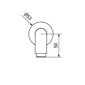 Вывод для душа iB Rubinetti Shower Head 316 P3059WA, матовая теплая латунь