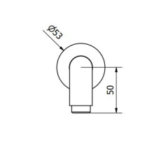 Вывод для душа iB Rubinetti Shower Head 316 P3059WA, матовая теплая латунь