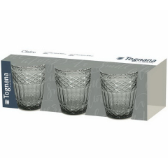 Набор стаканов Glass Claire 300 мл, 3 шт, серый