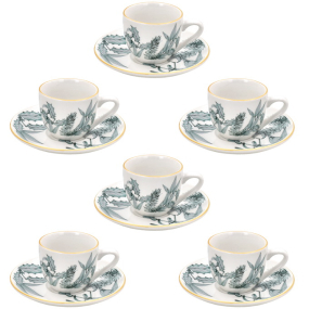 Набор чашек для эспрессо с блюдцами Bloom 90 мл, 12 предметов