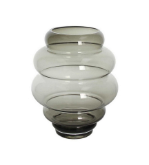 Ваза Glass Design Atmosphere 25 см, серая