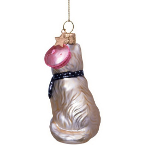 Елочная игрушка "Котик в берете" 8,5см