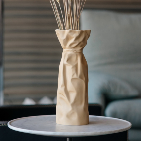 Ваза Papyrus 30 см, бежевая