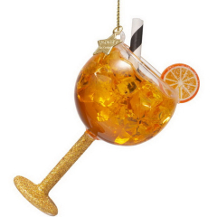 Елочная игрушка "Апельсиновый спритц" 11 см