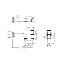 Сифон для раковины Devon & Devon DDA325CR, хром