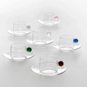 Чашка кофейная с блюдцем Bilia 120 мл, зеленая