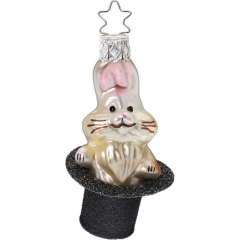 Елочная игрушка "Кролик в шляпе" 7,5 см