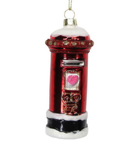 Елочная игрушка "Почтовый ящик заснеженный" 11 см